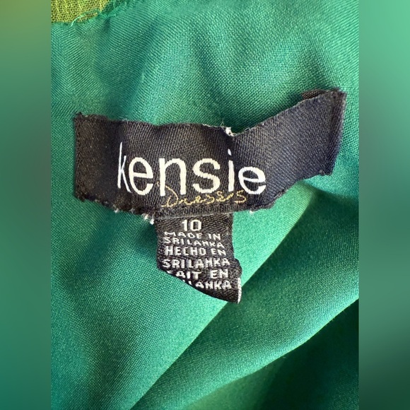 Kensie Green Tropical Print Midi Dress Size 10 - Picture 5 of 16